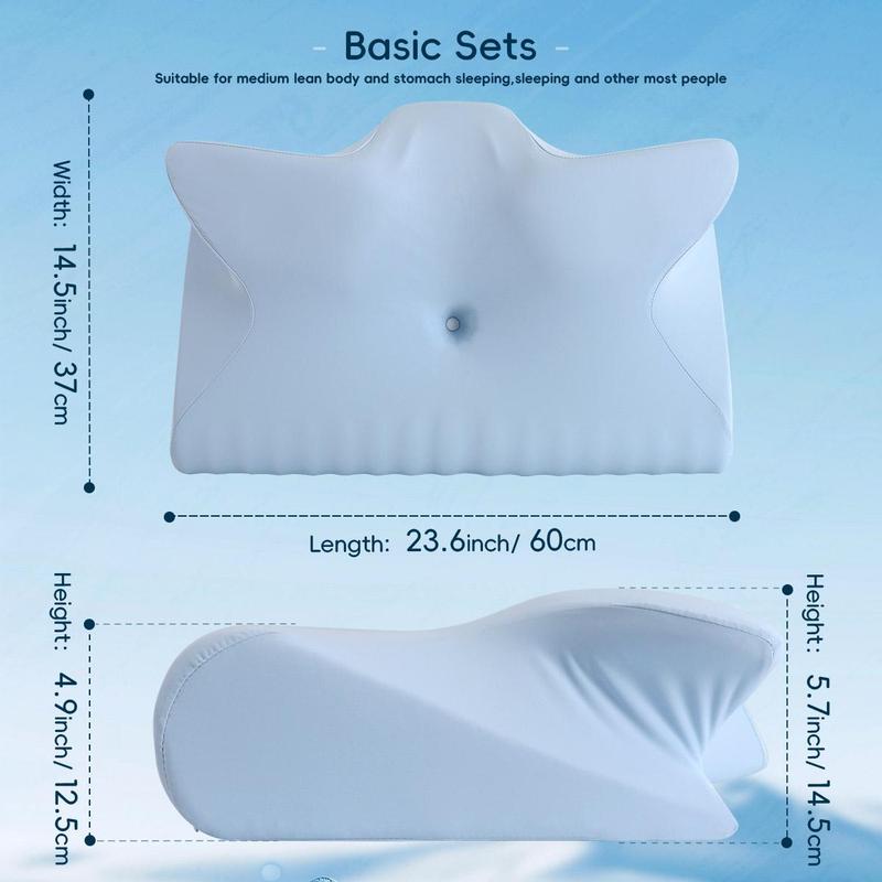 Almohada suave de espuma viscoelástica para el cuello, 1 unidad; almohada cómoda con soporte para el cuello y cojín de descanso para dormir; diseño de espuma viscoelástica que ofrece soporte. #TOP PICKS