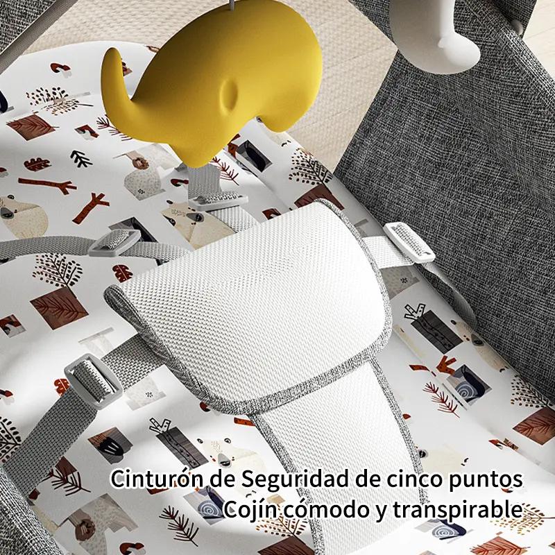 FLYBB Silla mecedora eléctrica para bebé, asiento reclinable regulable, ideal para dormir y calmar al bebé