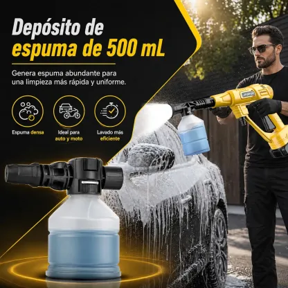 Hidrolavadora Inalámbrica JAGFOR de 2500 PSI con Boquilla 6 en 1 y 2 Baterías de 7500 mAh