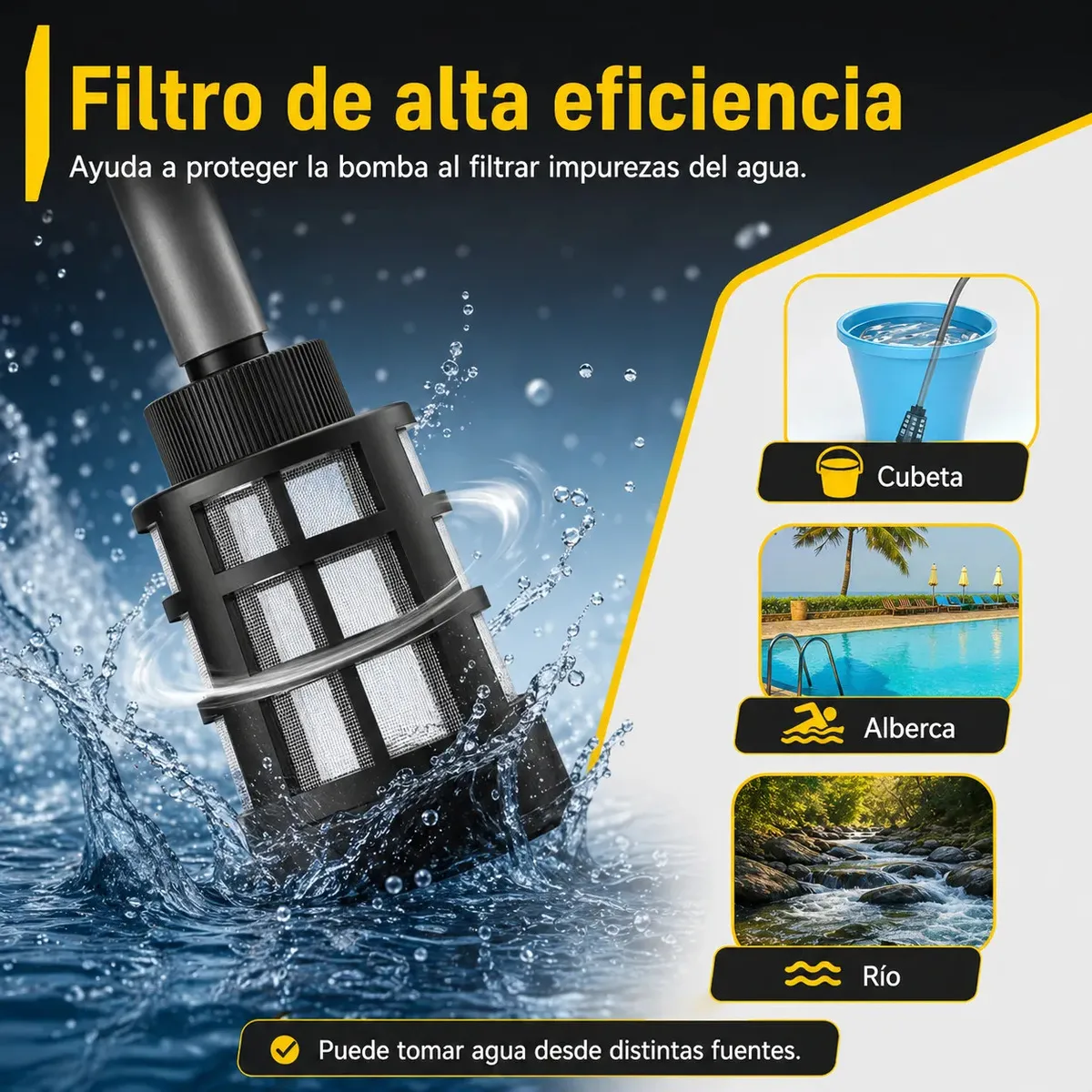 Hidrolavadora Inalámbrica JAGFOR de 2500 PSI con Boquilla 6 en 1 y 2 Baterías de 7500 mAh