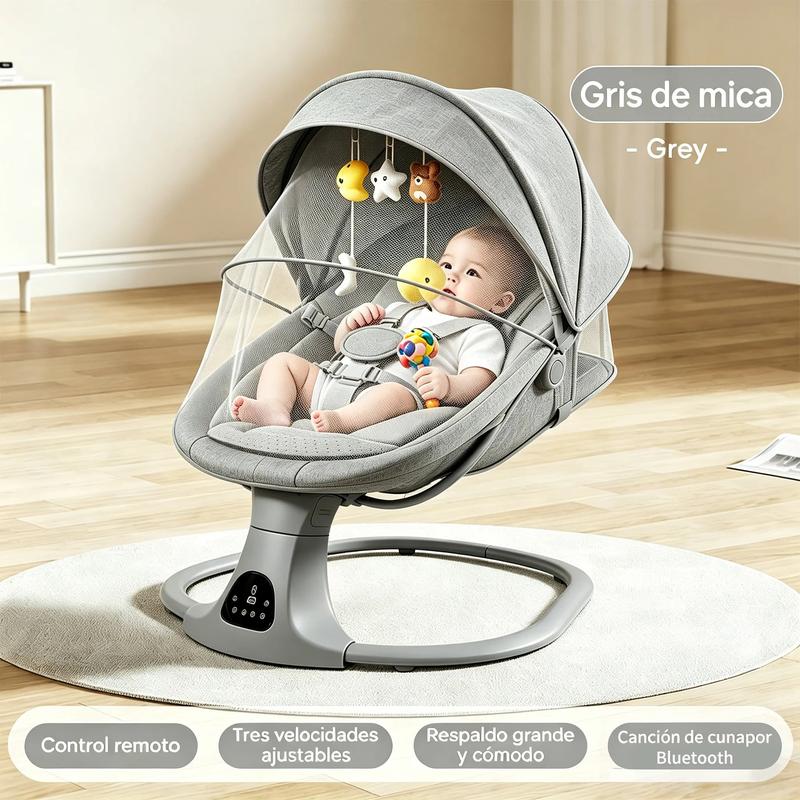 FLYBB Silla mecedora eléctrica para bebé, asiento reclinable regulable, ideal para dormir y calmar al bebé