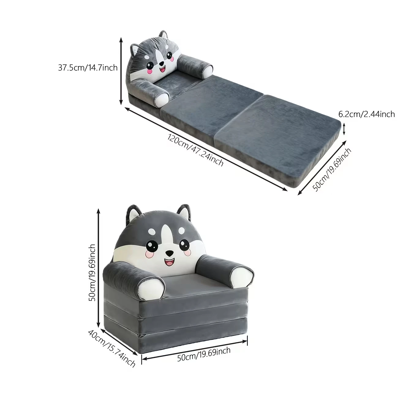 Sofá cama plegable 3 en 1, Sofá plegable 30D, Sofá para niños adecuado para espacios pequeños, habitaciones - Sofá cama convertible fácil de lavar a mano, Sofá comprimible, Sofá cama plegable, Sofá acolchado, Sofá plegable