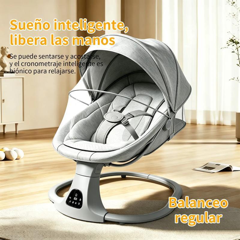 FLYBB Silla mecedora eléctrica para bebé, asiento reclinable regulable, ideal para dormir y calmar al bebé