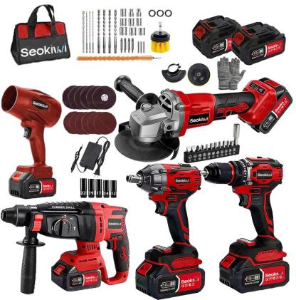 Kit de herramientas eléctricas- Taladro atornillador y llave de impacto , hogar y reparaciones, incluye estuche,almacen local