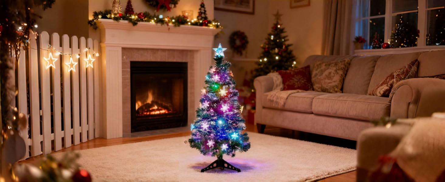 Pre-Lit Green Artificial Christmas Tree
