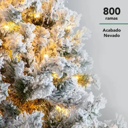 Arbol De Navidad 180 Cm Artificial Pino Navideño Frondoso - Blanco
