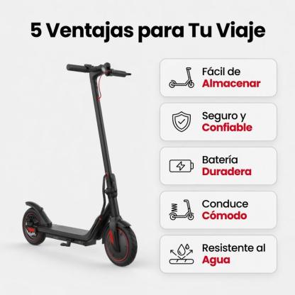 ¡Nuevo Patinete Eléctrico N3! 30KM/H + 24KM de Rango +500W + App + Pantalla LCD | Plegable y Ligero | Envío a México