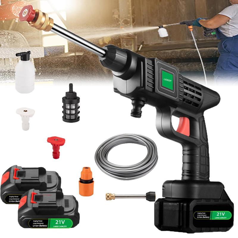 Hidrolavadora Inalámbrica Portátil de Alta Presión para Auto y Hogar, con Espumadora, 1 o 2 Baterías Según la Opción Seleccionada