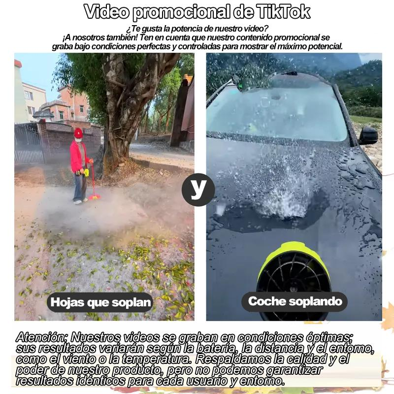Soplador Inalámbrico Turbo Jet | Ventilador Turbo de Alta Potencia | Soplador de Nieve de Mano | Motor de Cobre Puro | Para Autos, Hogar, Jardín, Parrilladas y Eliminación de Hojas y Polvo