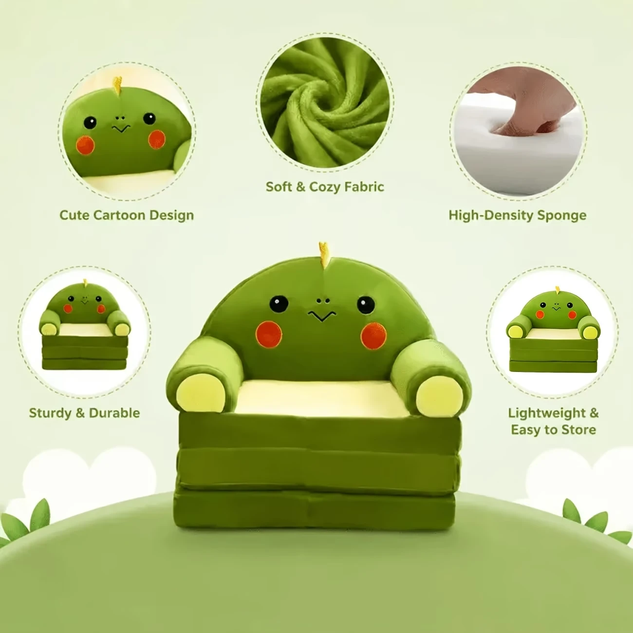 Sofá cama plegable 3 en 1, Sofá plegable 30D, Sofá para niños adecuado para espacios pequeños, habitaciones - Sofá cama convertible fácil de lavar a mano, Sofá comprimible, Sofá cama plegable, Sofá acolchado, Sofá plegable
