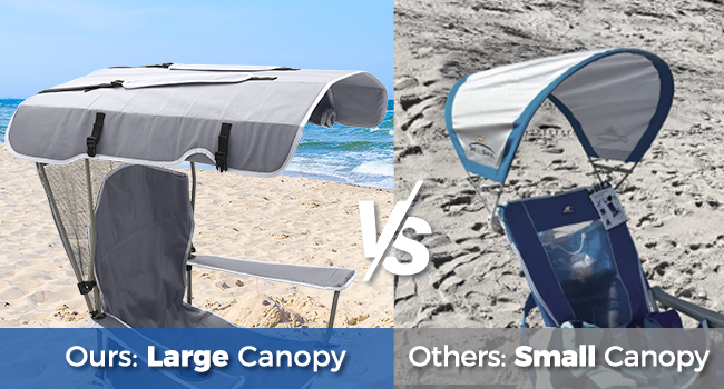 silla de camping con sombra