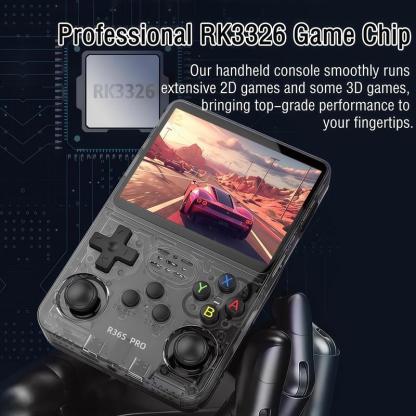 Versión R36S PRO / Estándar R36S, consola de videojuegos retro portátil, dos modelos disponibles. Sistema Linux, 23+ emuladores de alta gama, pantalla 4K de 3.5 pulgadas, almacenamiento 64G/128G opcional, con más de 20.000 / 40.000 juegos integrados.