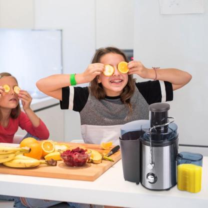 Boyuevi - 3" - Tolva de alimentación para frutas y verduras enteras, exprimidor eléctrico multifunción de 800 W para uso doméstico, exprimidor centrífugo con jarra de jugo de 30 oz, fácil de limpiar, licuadora sin BPA.