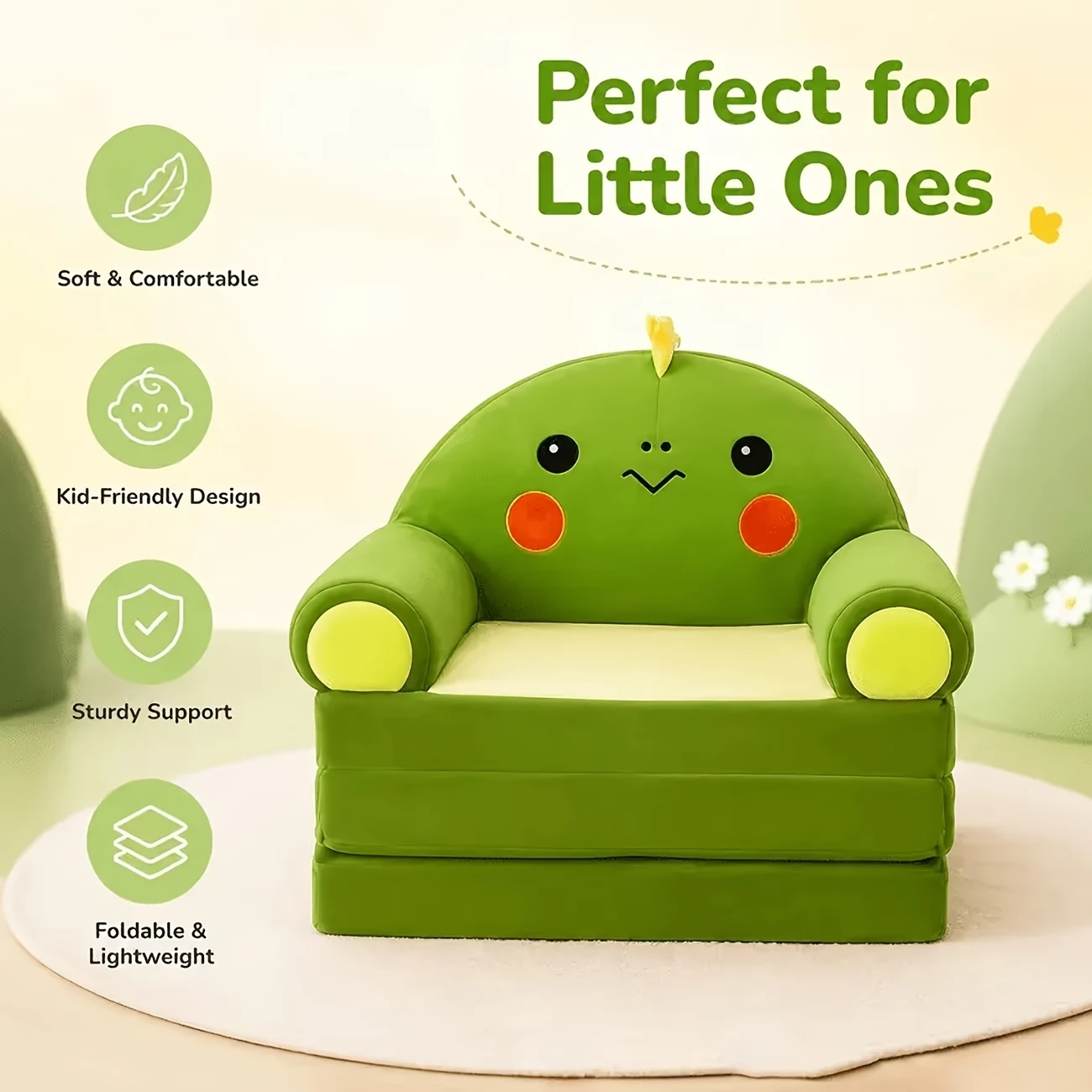 Sofá cama plegable 3 en 1, Sofá plegable 30D, Sofá para niños adecuado para espacios pequeños, habitaciones - Sofá cama convertible fácil de lavar a mano, Sofá comprimible, Sofá cama plegable, Sofá acolchado, Sofá plegable