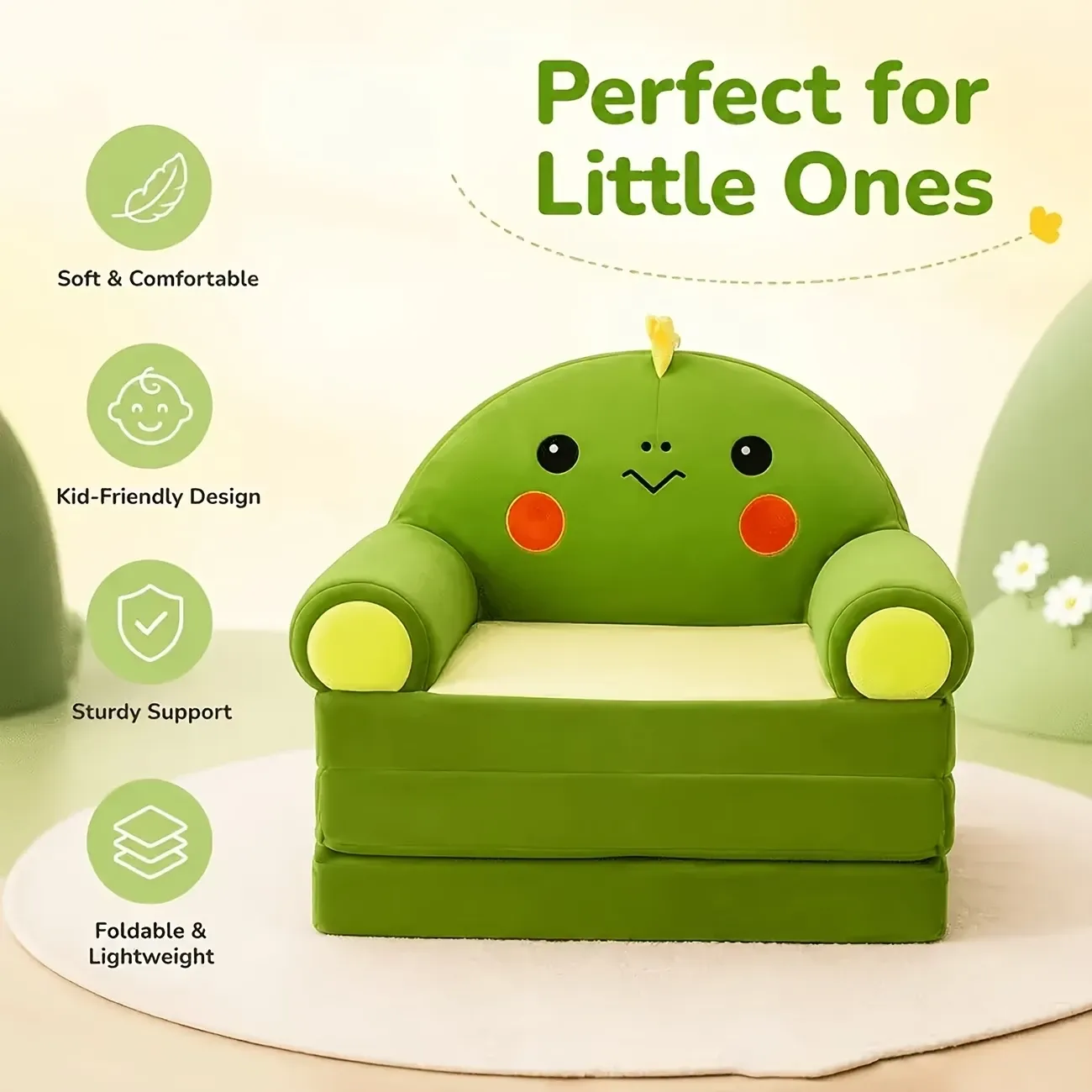 Sofá cama plegable 3 en 1, Sofá plegable 30D, Sofá para niños adecuado para espacios pequeños, habitaciones - Sofá cama convertible fácil de lavar a mano, Sofá comprimible, Sofá cama plegable, Sofá acolchado, Sofá plegable