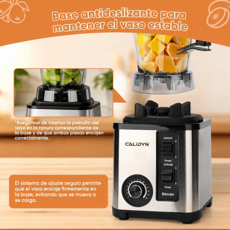 Licuadora Profesional Multifuncional 8 en 1, 9500W, Jarra de 4L, 38,000 RPM y 15 Velocidades, Procesador de Alimentos para Jugos, Carne, Hielo, Café y Especias