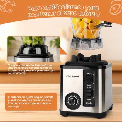 Licuadora Profesional Multifuncional 8 en 1, 9500W, Jarra de 4L, 38,000 RPM y 15 Velocidades, Procesador de Alimentos para Jugos, Carne, Hielo, Café y Especias