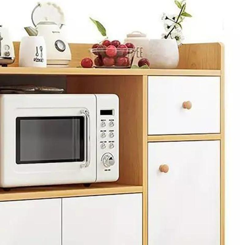 Armario de Cocina, Alta Calidad Gabinete de Almacenamiento para Cocina con Cajones y 3 Puertas, Mueble Aparador para Sala de Estar, Comedor, Oficina
