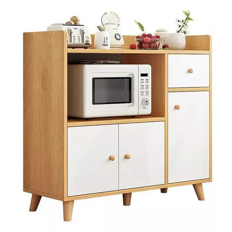 Armario de Cocina, Alta Calidad Gabinete de Almacenamiento para Cocina con Cajones y 3 Puertas, Mueble Aparador para Sala de Estar, Comedor, Oficina