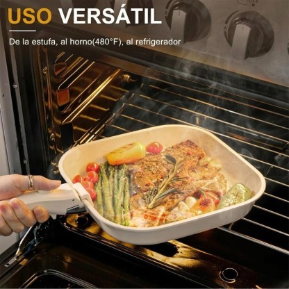 Batería De Cocina Juego De Sartenes 22 Piezas Blanco De Utensilios Antiadherentes Ollas Y Sartenes Medical Stone Con Mangos Desmontables Y Tapas De Vidrio, Compatible Con Inducción Gas Y Horno