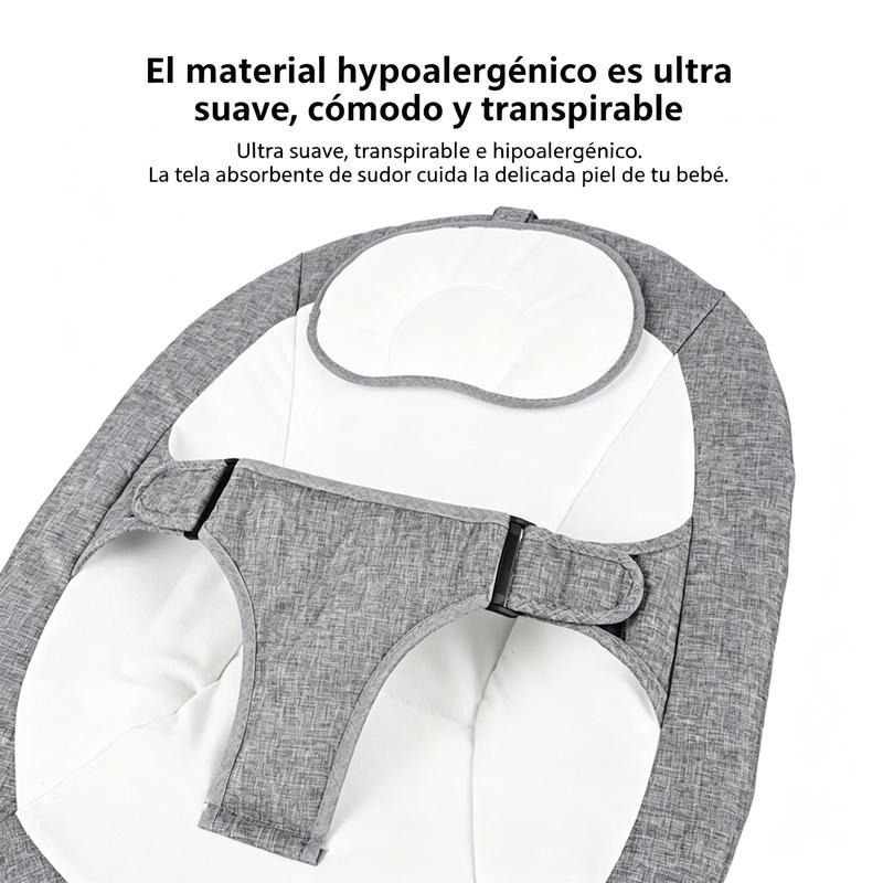 FLYBB Cuna mecedora eléctrica para bebé ajustable con mosquitero, ideal de 6 meses a 3 años