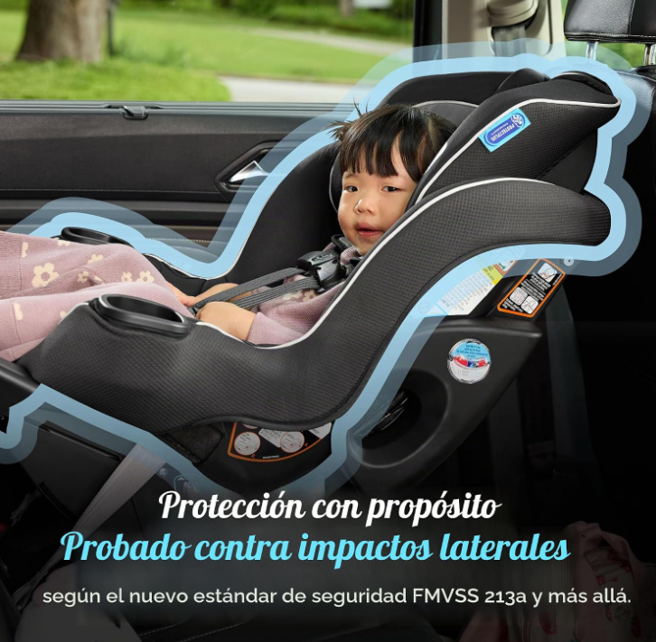 Asiento de coche convertible Graco Extend2Fit 3 en 1 para bebé, orientación hacia atrás y hacia adelante, panel de extensión ajustable para espacio extra para las piernas, Ashten