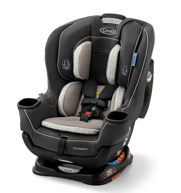 Asiento de coche convertible Graco Extend2Fit 3 en 1 para bebé, orientación hacia atrás y hacia adelante, panel de extensión ajustable para espacio extra para las piernas, Ashten