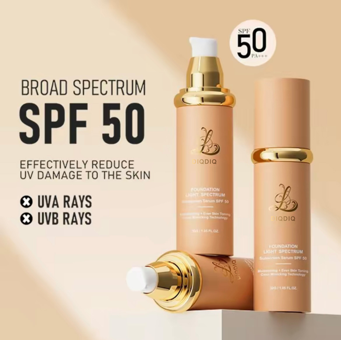 Foundation 4 in 1 - Medium Spectrum, Liquid Foundation for Flawless, Natural Looking Finish
