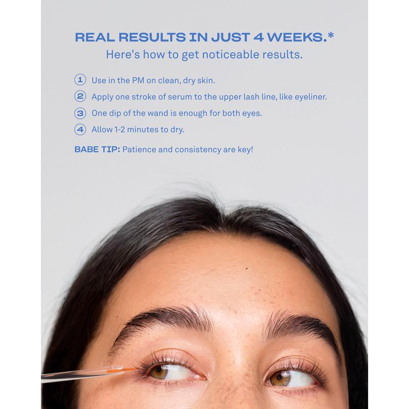 Essential Lash Serum, Longer Looking Eyelashes, Advanced Lash Enhancing Treatment with Biotin & Amino Acids for Natural Lashes & Lash Extensions, Vegan & Cruelty-Free