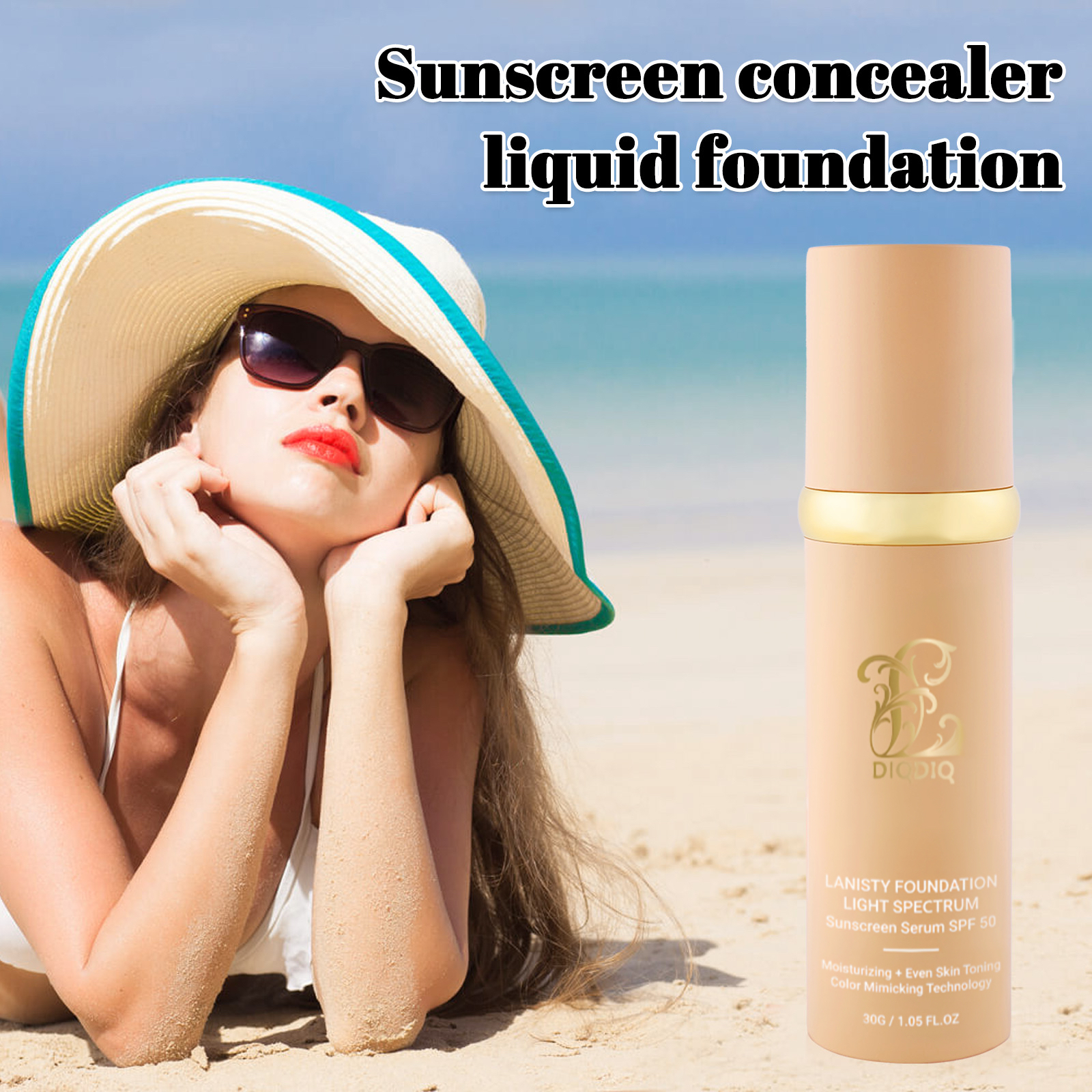 Foundation 4 in 1 - Medium Spectrum, Liquid Foundation for Flawless, Natural Looking Finish