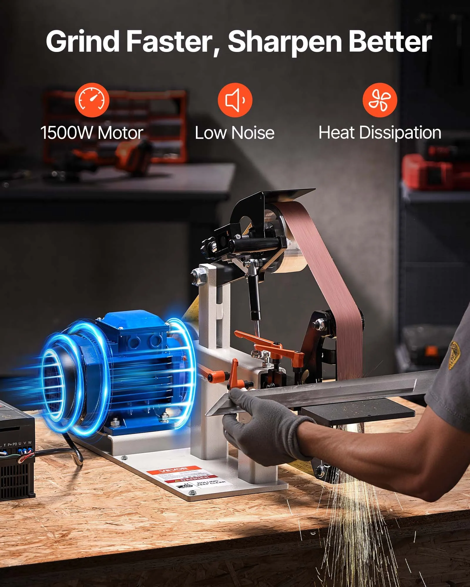 VEVOR Belt Sander, Variable Speed ​​Grinder