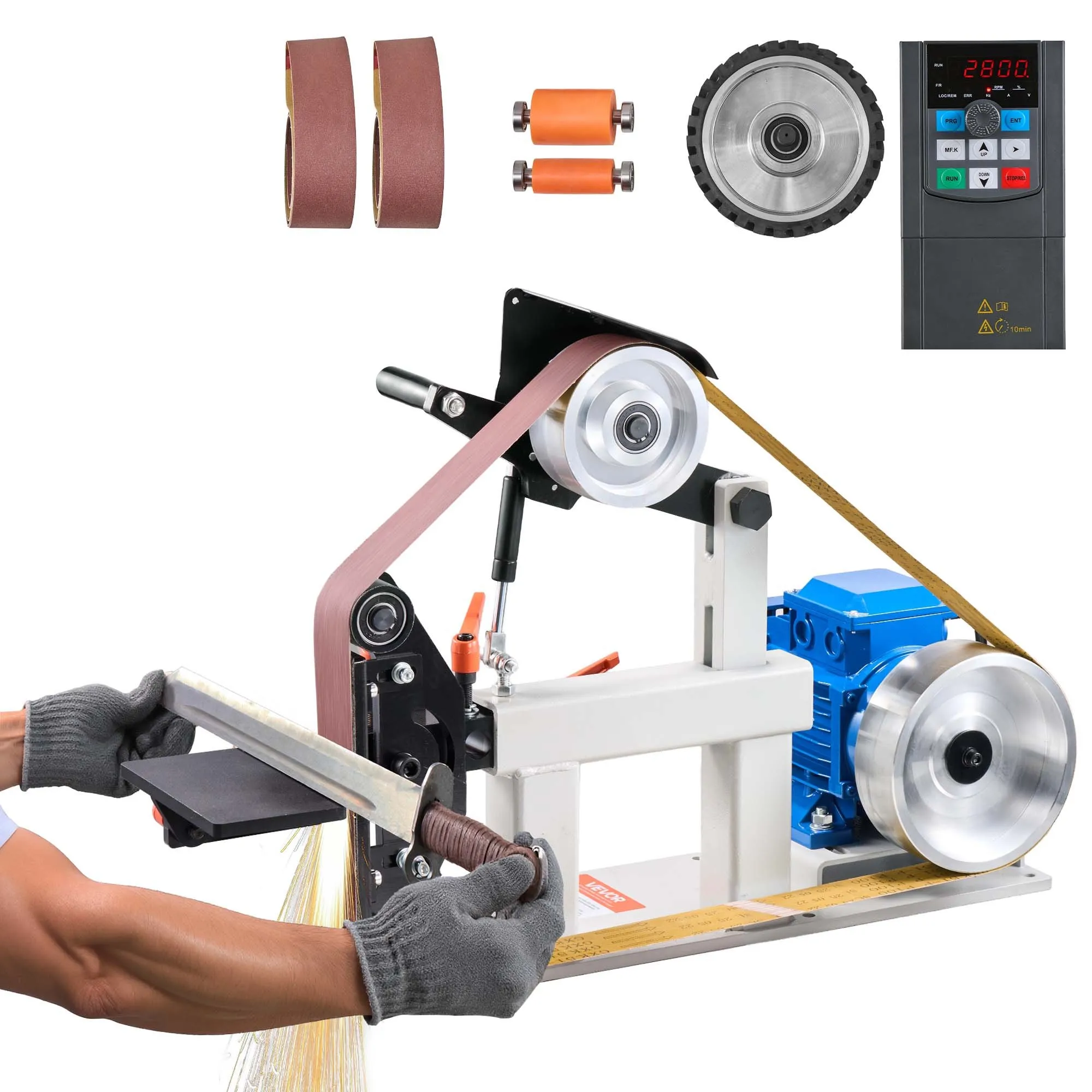 VEVOR Belt Sander, Variable Speed ​​Grinder