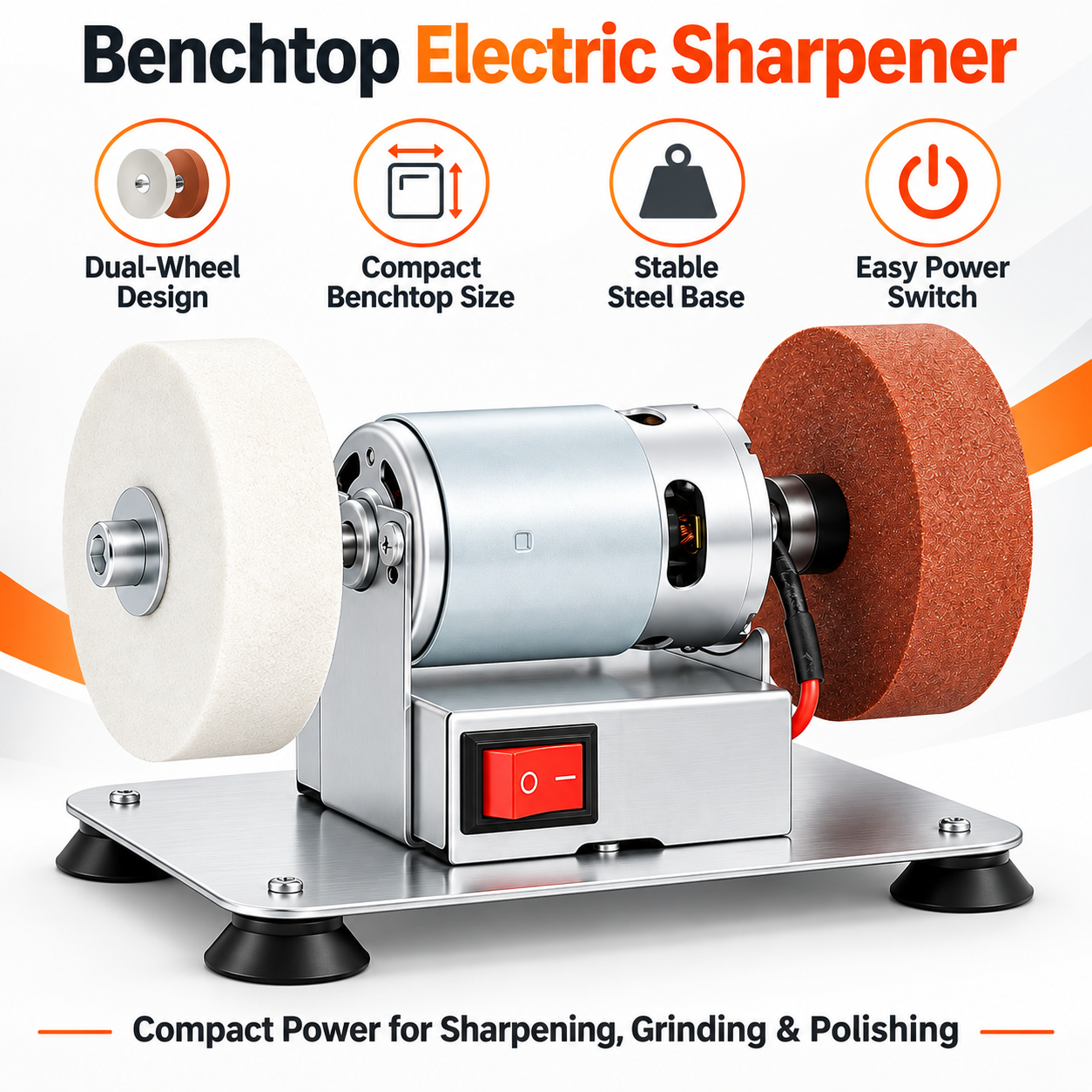 💥Benchtop electric sharpener High Power Lawn Blade Sharpener🌿