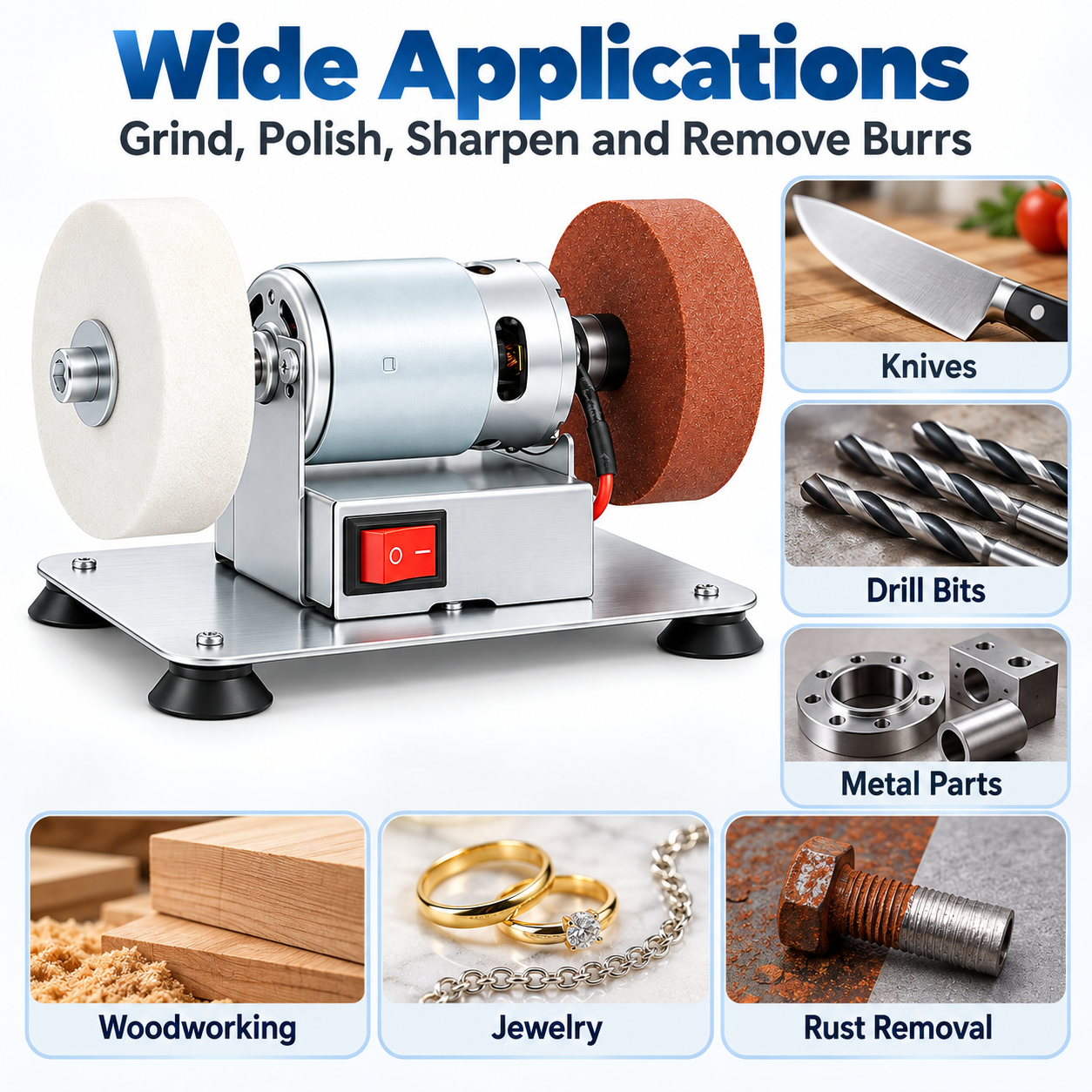 💥Benchtop electric sharpener High Power Lawn Blade Sharpener🌿