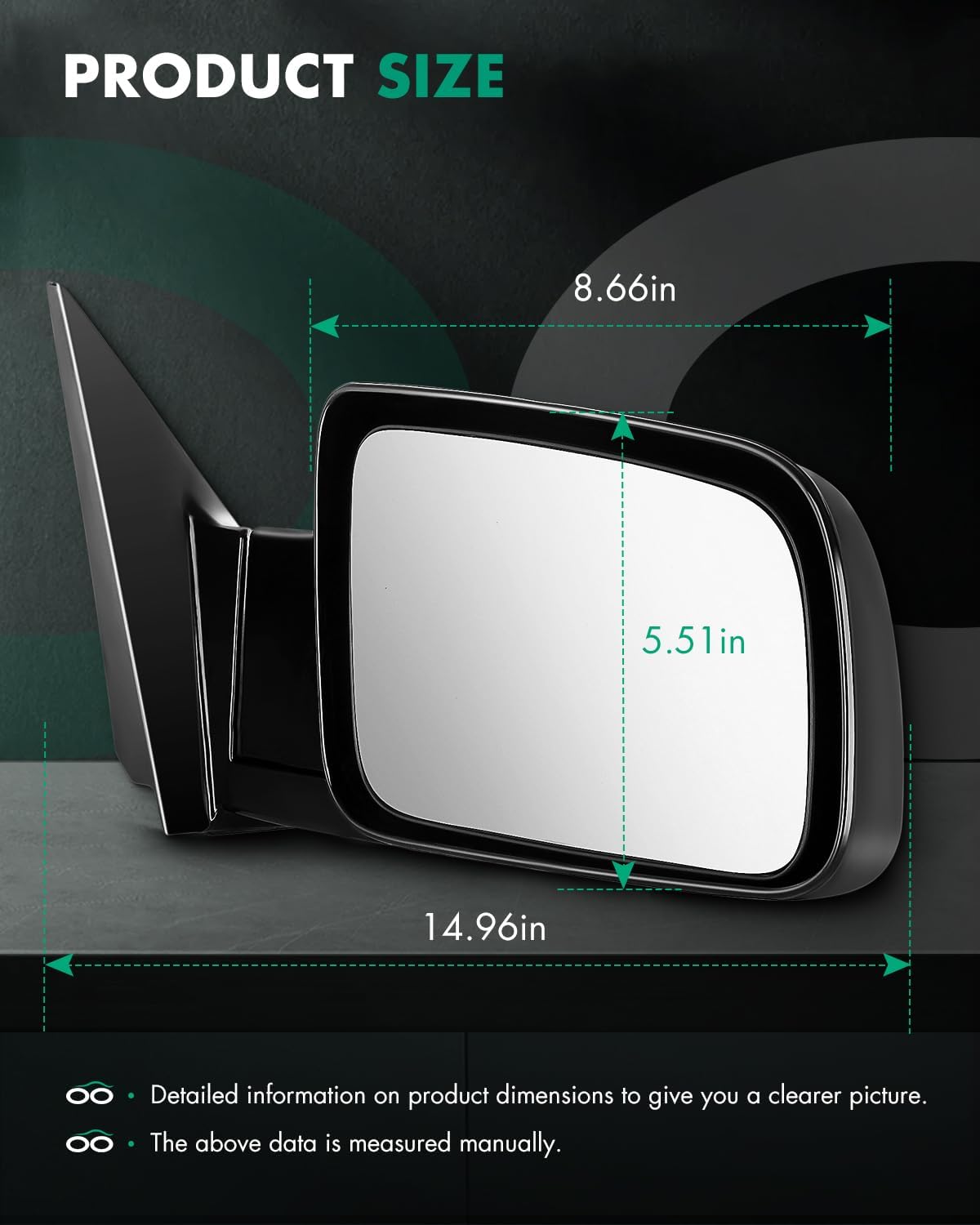 #Towing Mirrors, Left & Right Pair Set 