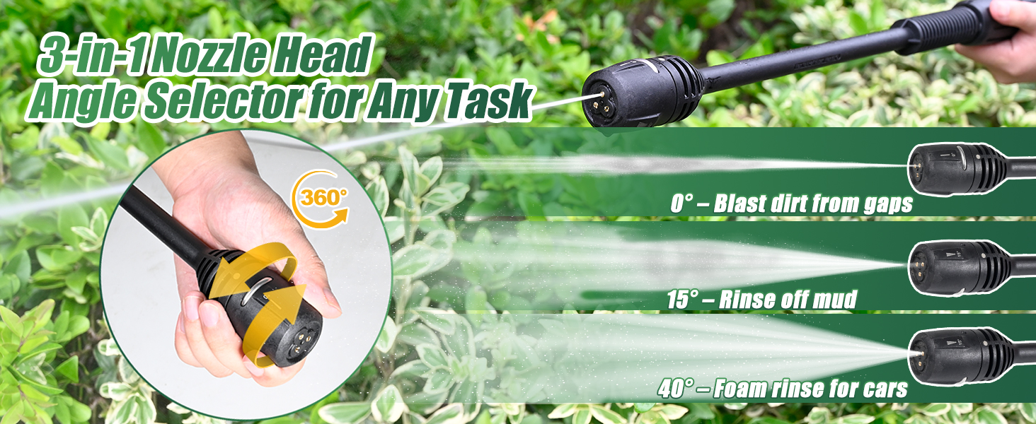 3 in 1 pressure washer gun nozzle