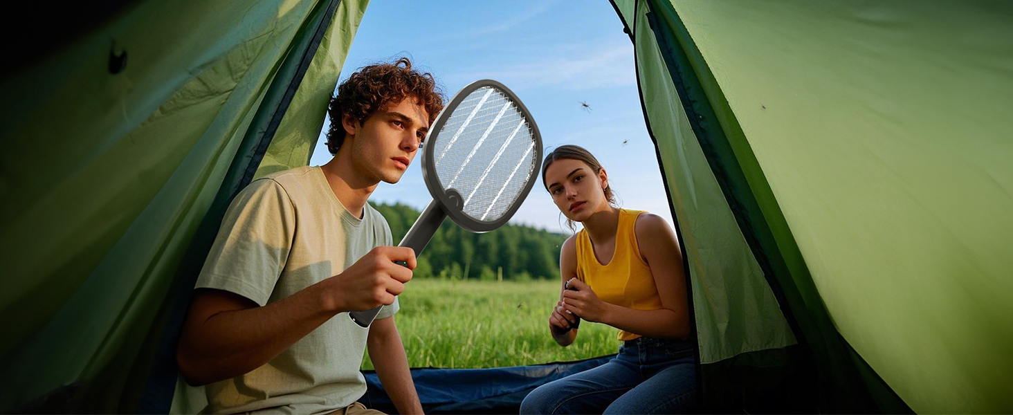 Electric Fly Swatter RECHARGEABLE Bug Zapper Racket