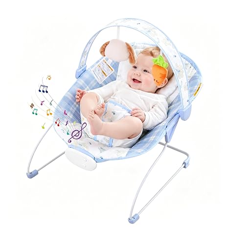#🌈Portable Bouncer Rocker with Bluetooth Music