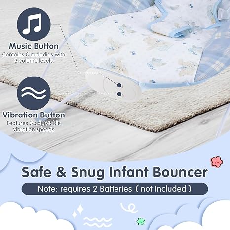 #🌈Portable Bouncer Rocker with Bluetooth Music