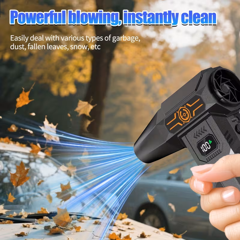 1 cordless high power turbine snow blower fan for yard lawn and gardening   tool snow blower super turbine fan brushless motor turbine fan type c rechargeable battery with long lasting     used for dusting and bbq Product details 3