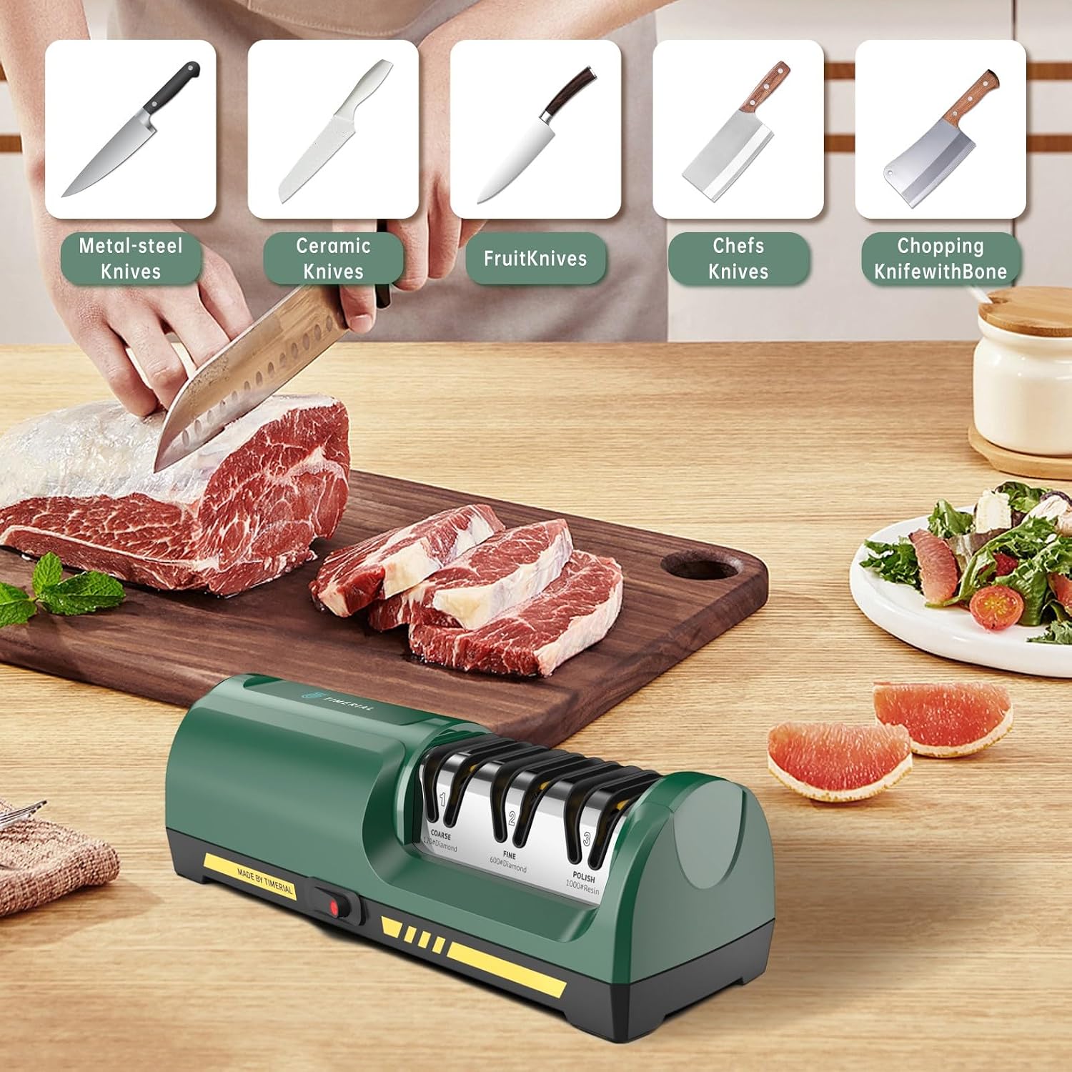 #🌿Benchtop Blade Grinder⚡Powerful Electric Sharpener for Lawn Mower Blades🔧