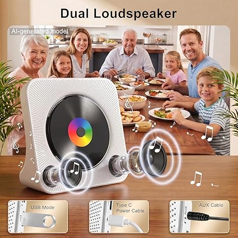 #📀Portable CD Player Boombox