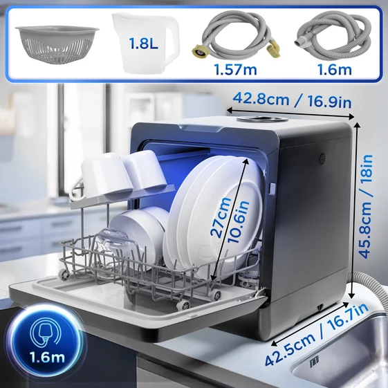 🍽️Mini Portable Ultrasonic Dishwasher