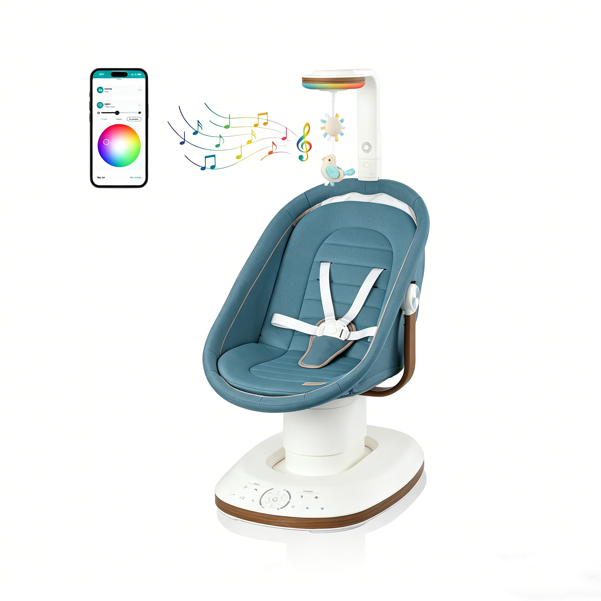 🌈Portable Bouncer Rocker with Bluetooth Music