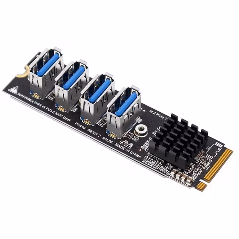 四口usb 3.0 pci-e转接卡,兼容 系统——m.2转pcie扩展卡,配备4个usb接口,采用pcie x1接口,即插即用安装(无需外接电源) 商品详情 0