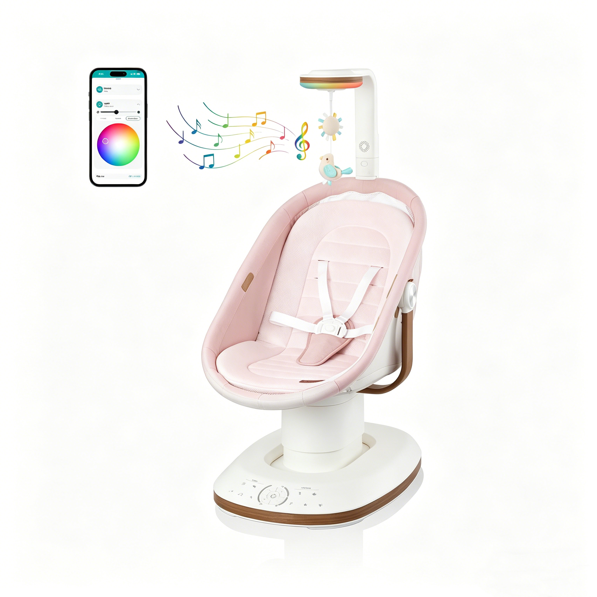 🌈Portable Bouncer Rocker with Bluetooth Music