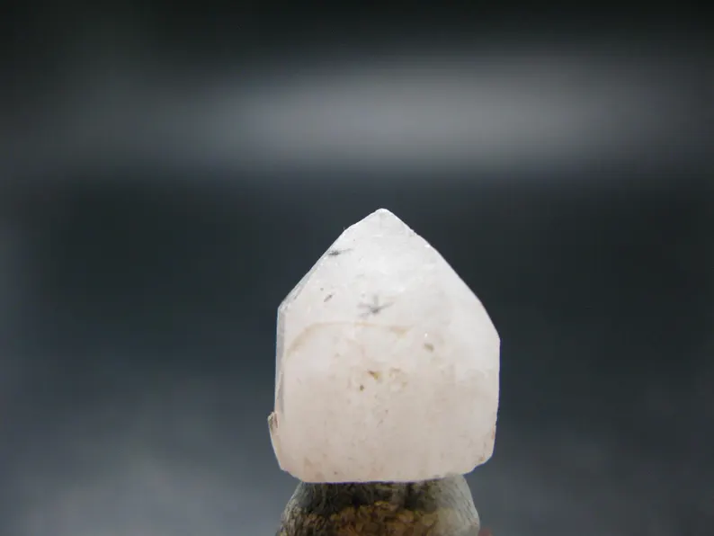 Hollandite in Quartz Crystal from Madagascar - 0.7" - 3.79 Grams