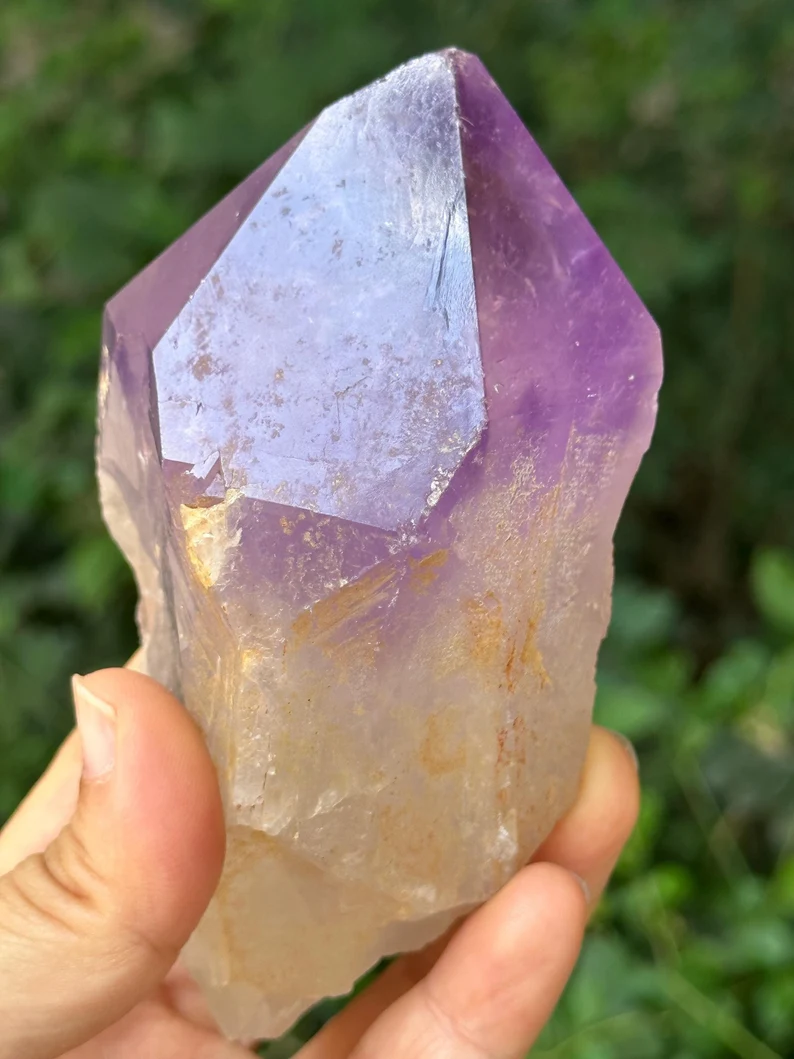 Natural Amethyst Quartz Crystal Point/Specimen/Super Energy Healing Crystals/Reiki-394 g