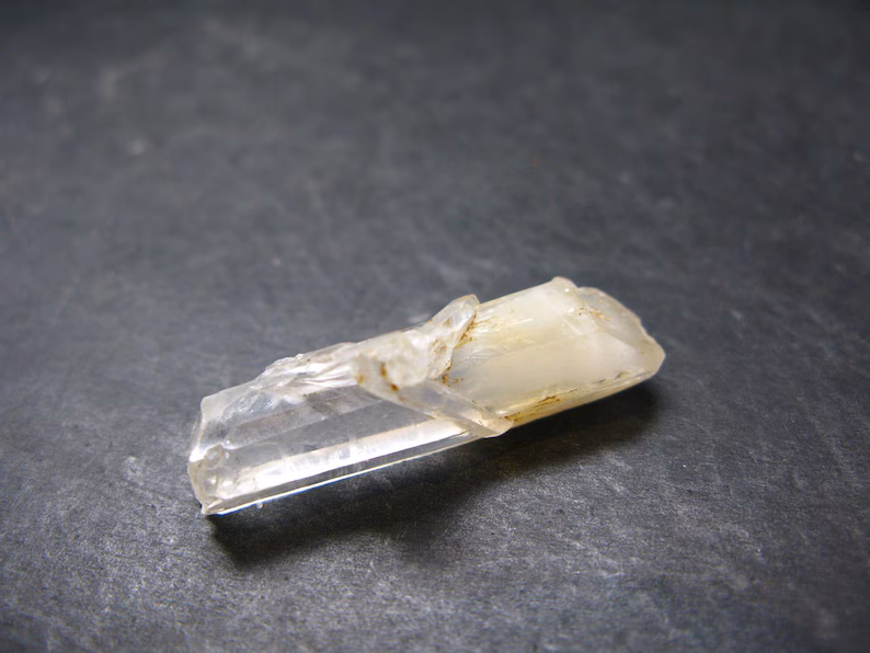 Rare Mango Quartz w/ Hallyosite Crystal From Colombia - 1.4" - 5.34 Grams