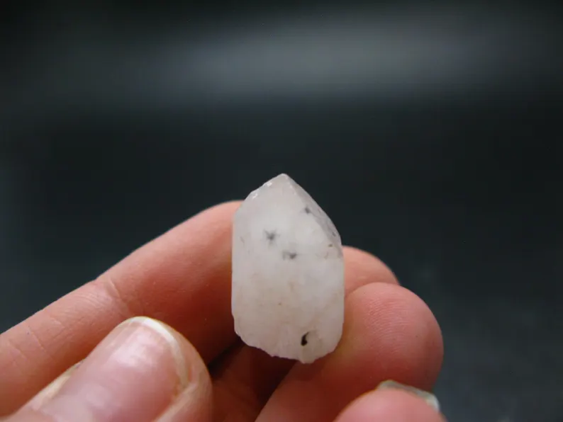Hollandite in Quartz Crystal from Madagascar - 0.7" - 3.79 Grams